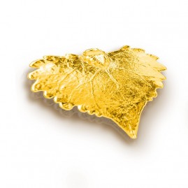 Broche Pendentif Vintage Motif Feuillage En Relief Couleur Or – Bijou Ancien